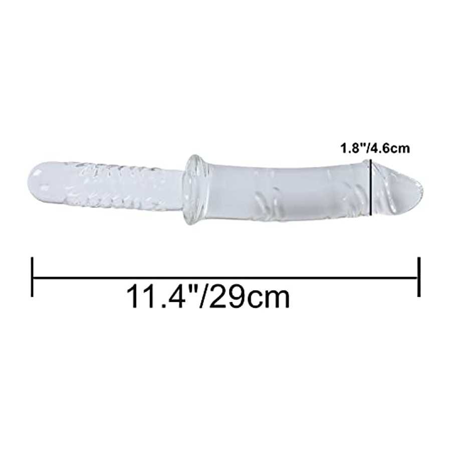 Aptitan 11.4" Large Clear Glass Dildo Crystal Penis Glass Pleasure Wand Female Masturbator Sex Toy for Women