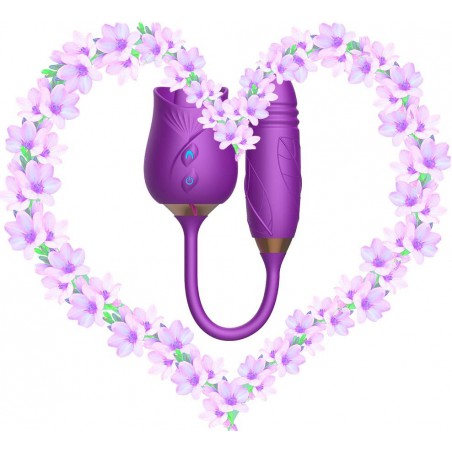 2024 New Upgrade Rose Virbrater for Women Waterproof 10 Mode Toy Best Gift purple-g755【US in Stock】
