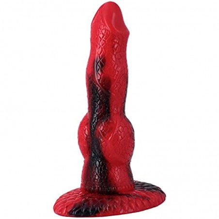 8.26 inches Silicone Big Realistic Dragon Dildo with Half Dog Half Human Knot Dildo with Suction Cup, Thick Butt Plug Anal Toys for Gay Men and Lesbian Couples.