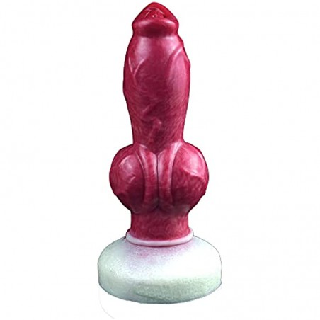 Big Size Silicone Made Artificial Dog Dildo Anal Plug Toy Color Mixed with Large Knot