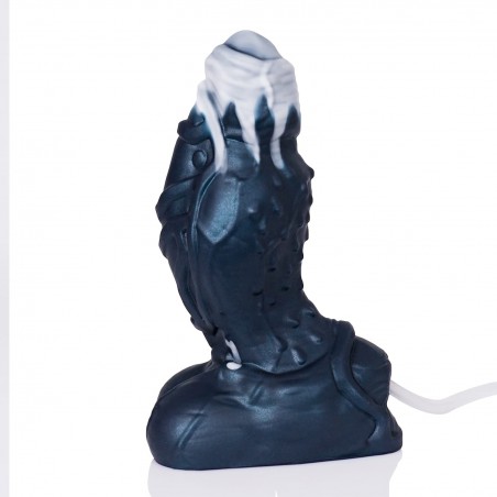9.3" Nothosaur 「Torben with Cum Tube」Silicone Anal Plug,Unique Design Huge Dildo with Strong Suction Cup for Hands-Free Play Adult Sex Toys Butt Plug Toys XXL (Glacial LiquidWhite)