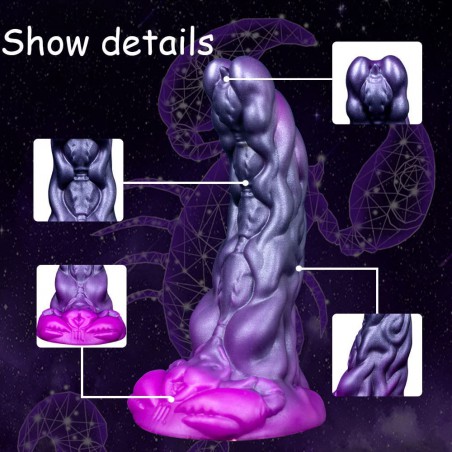 11.8 inch Realistic Medium Soft Platinum Silicone Dildo with Suction Cup, Unique Design Hands-Free Play Sex Adult Toy XXL