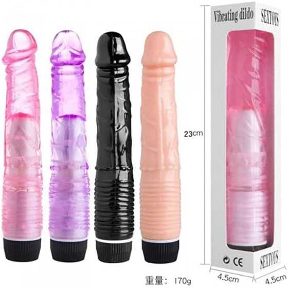 Crystal Jelly Vibrating Dildo