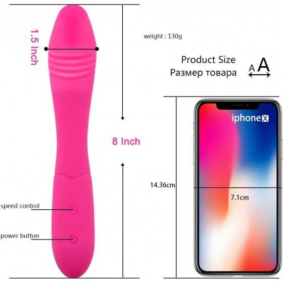 Powerful G Spot Vibrator, 10 Vibrations Modes Dildo Sex Toy for Clitoris G-spot Stimulation, Waterproof Female Vibrating Dildo A