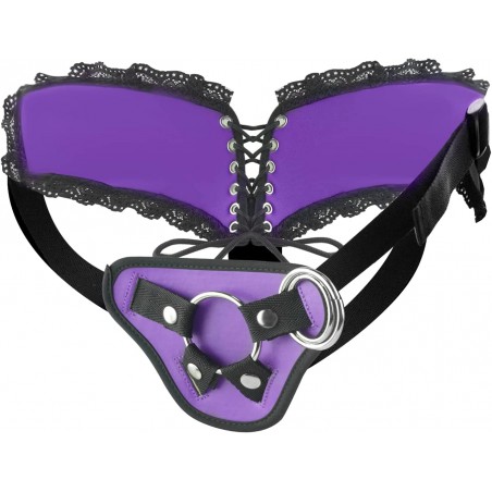 Strap-on Harness Adjustable Universal Adult Sex Toy with 3 Different Sized O-Rings Suction Cup Dildo Compatible Harness, Accommodates up to 59" Waist