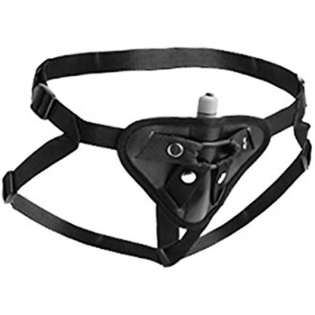 Sutra Fleece-Lined Strap On with Vibrator Pouch