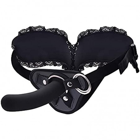 Silicone Strap On Dildo Dong with Adjustable Harness Realistic Penis for Lesbian Adult Anal Sex Toys for Women Female Masturbation