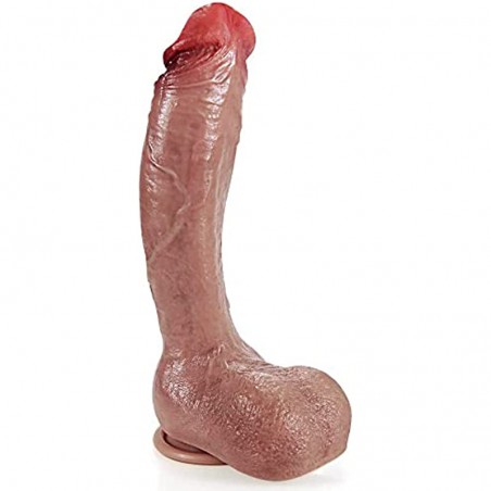 10 Inch Extra Large Silicone Realistic Dildo Soft Huge Dong and Thick XXL Dual Density Life Like Real Skin, with Strong Suction Cup for Hands-Free, Big Size Giant Adult Long Penis for Woman