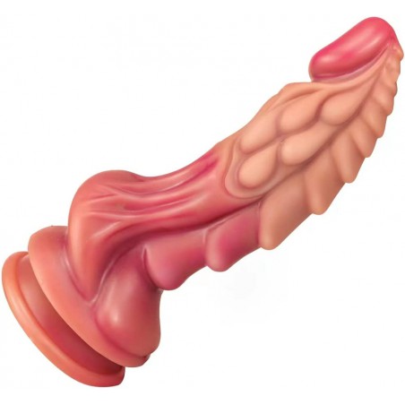 8.66 Inch Luminous Monster Realistic Dildo, Huge Silicone Anal Dragon Dildo Anal Plug with Strong Suction Cup for Vaginal Anal Play