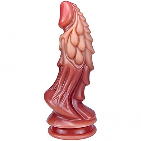9 inch Silicone Dragon Thick Large Dildo Toys for Woman G-spot Stimulating Big Wide Dual Density Penis Ribbed Anal Fantasy Toy for Women's Suction Monster Dildo