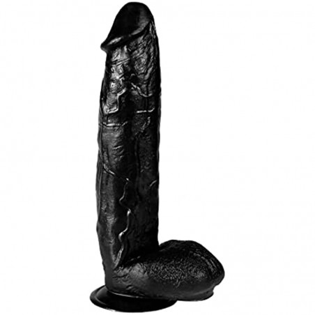 12" Realistic Dildo for Beginners with Strong Suction Cup  Silicone Dildo for G-Spot Stimulation Female Masturbating Dildos Vaginal Anal Thrusting Adult Sex Toys for Women Couples，Black