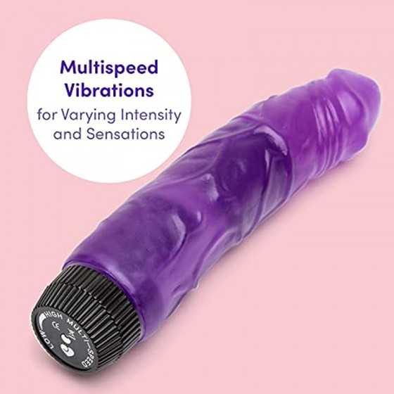 Lovehoney Vibrating Dildo - 6.5 Inch Realistic Dildo - Flexible Multispeed Vibrator for Women - Veiny Shaft & Curved for Stimula