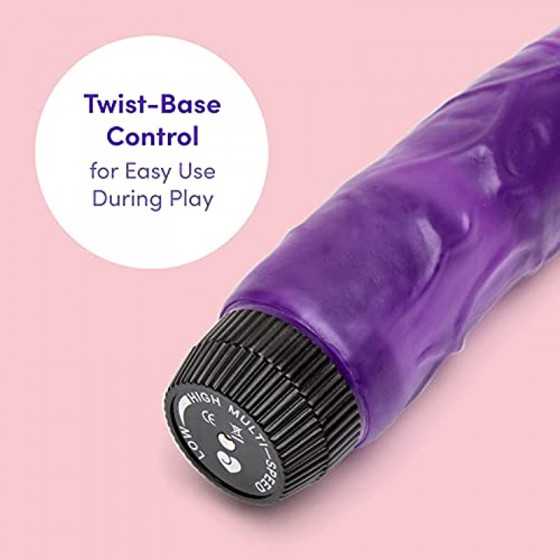 Lovehoney Vibrating Dildo - 6.5 Inch Realistic Dildo - Flexible Multispeed Vibrator for Women - Veiny Shaft & Curved for Stimula