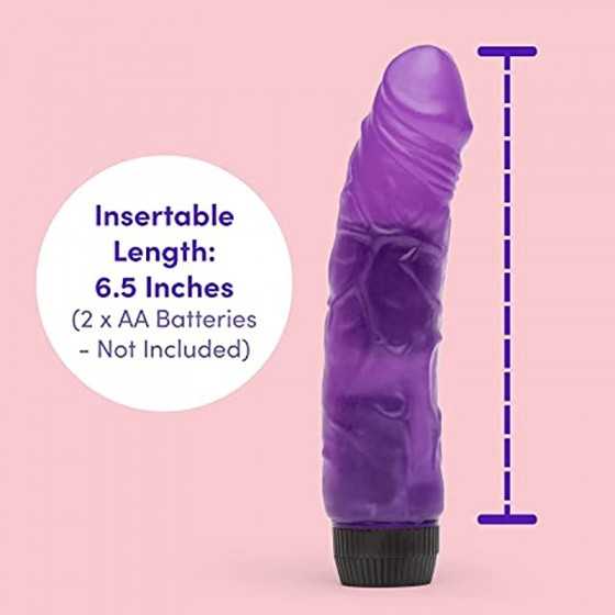 Lovehoney Vibrating Dildo - 6.5 Inch Realistic Dildo - Flexible Multispeed Vibrator for Women - Veiny Shaft & Curved for Stimula