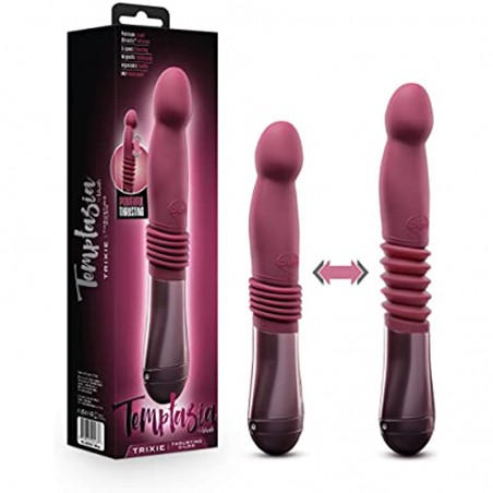 6k Temptasia Trixie Thrusting Silicone Dildo - 4.5 Inches Insertable Length and 1.75 Inches Width - 1.25 Inches Thrust Capabi