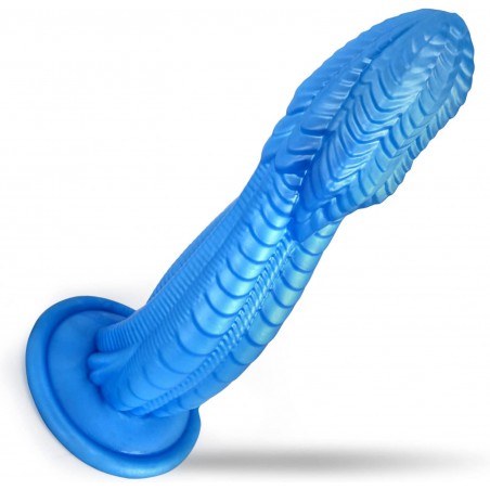 10 Inch Realistic Dildo,Huge Silicone Anal Wolf Dildo with Suction Cup for Hands-Free Play,Soft Dildos Anal Plug Monster Prostate Massager/Masturbator for Women/Men Vaginal G Spot Adult Sex Toy-Blue