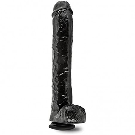 Eden Health -14 Inch Extra Long 2.5" Thick Dildo - Sturdy Suction Cup For Hands Free Play - Soft But Not Floppy Realistic Feel - Deep Pleasure Vaginal And Anal Sex Toy For Women And Men - Black