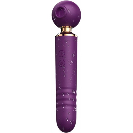Tongue Mouth Sucking Sex  Massage Dildo (Purple)