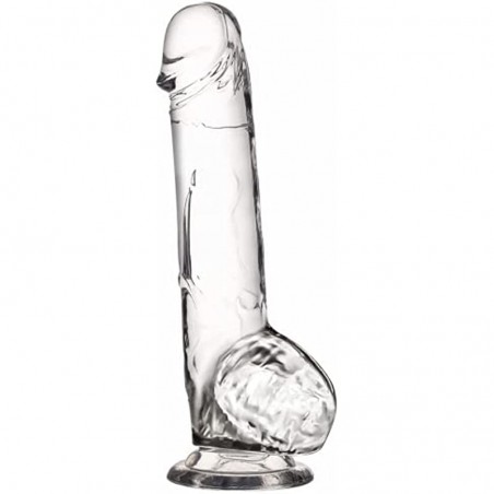 Realistic Dildo 9.5” Clear Suction Dildo Cup for Hands-Free for Women, Big Dildos for G-Spot Stimulation Dildos Anal Sex Toys for Women and Couple
