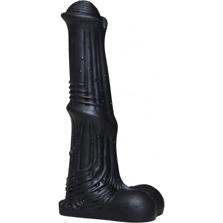 House Dildo - Liquid Silicone Material - No Any Smell - Adult Sex Toys - Vaginal G-spot - Animal Penis (Black)
