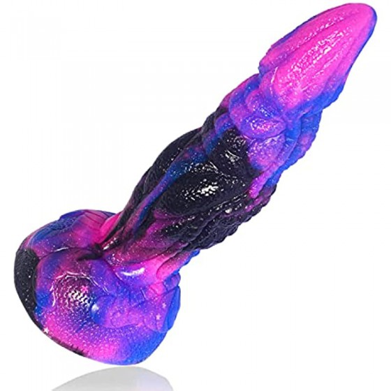 Realistic Dragon Dildo for Women: 8.2in Soft Liquid Silicone Dildo with Strong Suction Cup, Vaginal Hands-Free Anal Play Massage for Women Flexible G-spot Stimulation, Adult Sex Toy for Women & Men