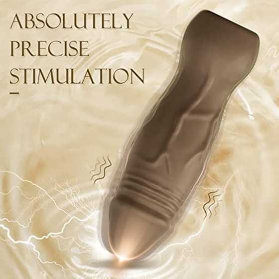 2-Piece Small Dildo Bullet Vibrator -Purple &Brown Adult Sex Toys for Women Pleasure | Mini Realistic Dildo Vibrators for Her