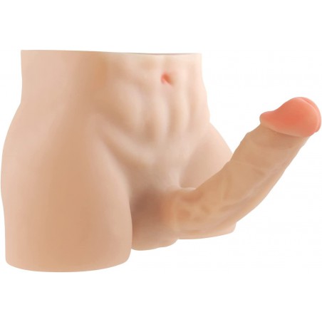 7.71lbs Male Torso Dildo Sex Doll - Flexible Bendable Penis and Tight Anal Hole for Women Masturbation, Love Doll for Couple Sex Toy - Light Brown