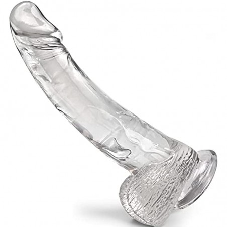 Realistic Dildos Adult Toys Didlo for Women, 7.8 Inch Sex Toy Clear Big Dildo with Suction Cup for Hands-Free Play Dildo, Body-Safe Feels Like Skin Sex Toys Anal Toys for Woman Beginners for Couples
