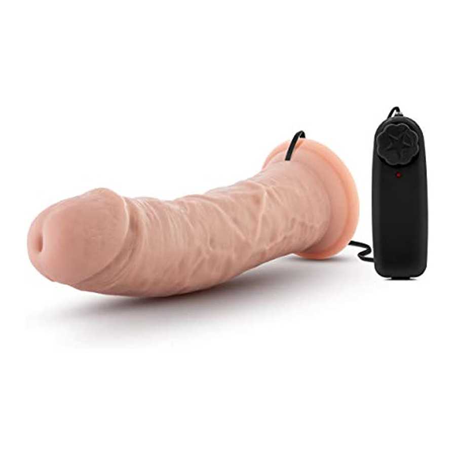 Blush Dr. Skin 8 Inch Realistic Vibrating Dildo with Suction Cup, Sex Toy for Women, Sex Toy for Adults, Vanilla