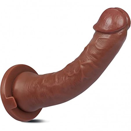 Realistic Dildos Feels Like Skin, 7 Inch Clear Dildo with Suction Cup for Hands-Free Play, Body-Safe Material and Adult Sex Toys for Women