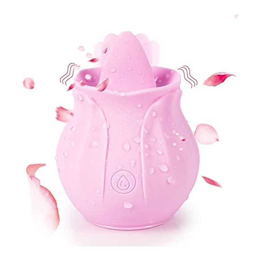 2022 Newly Rose Sex Stimulator for Women Give Adult Female Sucker&Lick Easy to Clean Sex Tongue Teasing Toys Rechargeable Clitor