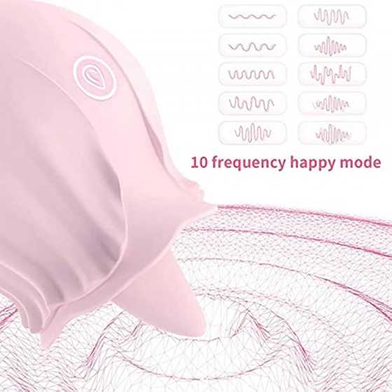 2022 Newly Rose Sex Stimulator for Women Give Adult Female Sucker&Lick Easy to Clean Sex Tongue Teasing Toys Rechargeable Clitor