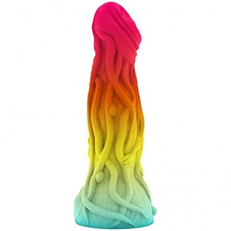 7.5 Inch Realistic Dildo with Colorful Design, Suction Cup for Hands-Free Play, Flexible and Soft Silicone Dildo, Adult Sensory Toy for Women/Men/Couple Masturbator G-spot Anal Vibrator, Festival Gift