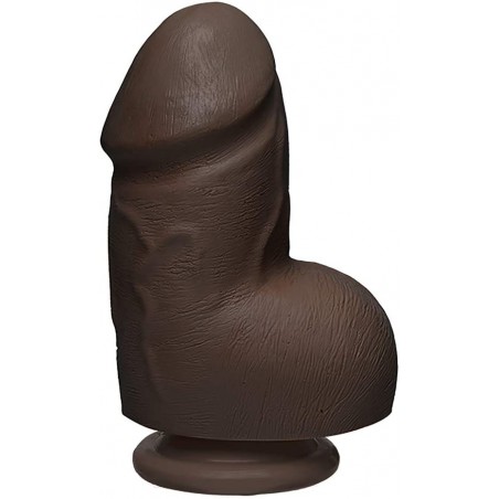 Doc Johnson The D - Fat D - 8 Inch with Balls - ULTRASKYN - 8" Long and 2.75" Wide - Strong Suction Cup Base - O-Ring Harness Compatible Dildo, Vanilla