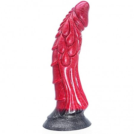 9 inch Realistic Dragon Dildo with Suction Cup for Hands-Free Play, Ultra-Soft Colorful Silicone Butt Plug Curved Anal Plug Adult Toy for Momen and Men Gay.