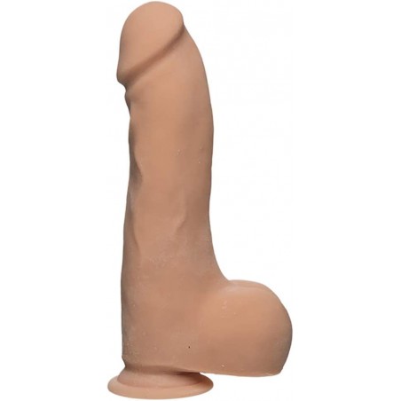 Doc Johnson The D - Master D - 10.5 Inch with Balls - ULTRASKYN - 10.5" Long and 3" Wide - Strong Suction Cup Base - O-Ring Harness Compatible Dildo, Chocolate