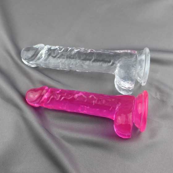 Huge Realistic Clear Dildo 9Inch Lifelike Soft Thick Adult Sex Toys with Suction Cup Big Jelly Dildos for Women, Purple L