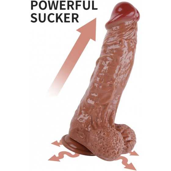 12 Inch Realistic Jelly Dildo with Strong Suction Cup Huge Thick Dildos Flexible Adult Sex Toys - Brown