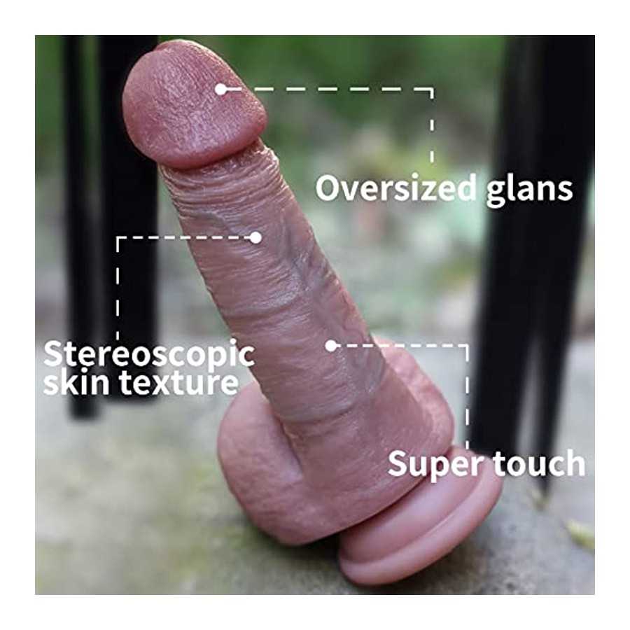 6.88 Inch Huge Thick Dildo with Suction Cup, Lifelike Liquid Silicone Dildos, Realistic and Soft Large Big Monster Dildo, Adult