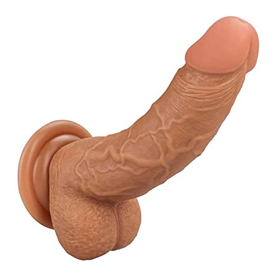 Greenpinecone 7.3 Inch Realistic Dildo for Beginners Hands-Free Play, Realistic Penis Stimulate Vaginal G-spot and Anal Sex Toys