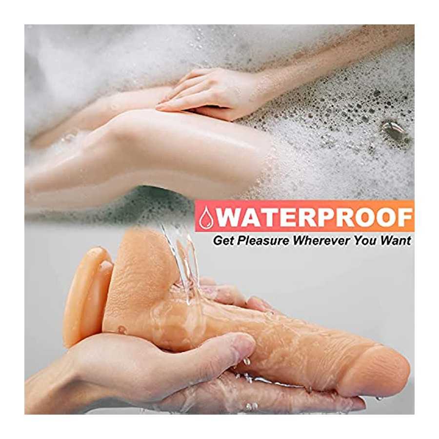 Greenpinecone 7.3 Inch Realistic Dildo for Beginners Hands-Free Play, Realistic Penis Stimulate Vaginal G-spot and Anal Sex Toys