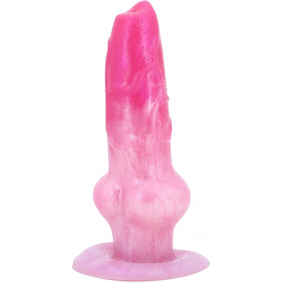 Realistic Pink Dog Dildo 8"...