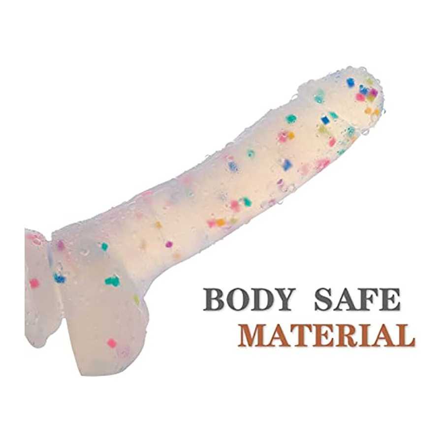 SUWUKA 9.5" Silicone Realistic Dildo Soft Large Dildos for Women with Strong Suction Cup for Hands-Free, Flexible Lifelike Sex T