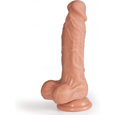 Silicone Realistic Dildo with Strong Suction Cup, Soft Anal Dildo for Women Men Gay Body-Safe Material  Penis, Dildos Sex Toys with Balls and Flexible Shaft for Vaginal G-spot Anal Play 7.5''