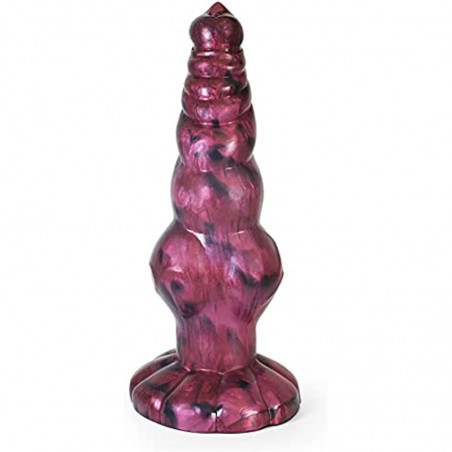 6k Dildo Silicone Anal Beads Dildo with Suction Cup, G-spot Dildo Animal Butt Plugs Dragon Realistic Dildo Thick Alien Dildo Adult Sex Toy Brown Red 1.0 Count