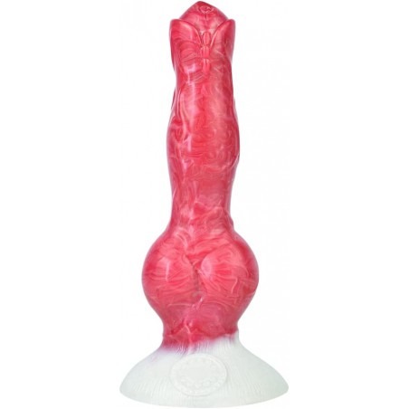 Optional Size Silicone Made Artificial Wolf Dildo Multi Color with Suction Soft Knotty (S)