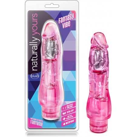 6k Fantasy Vibe - 9 Inch Long Realistic Vibrating Dildo Vibrator - 2" Thick - Soft  Feel - Strong Variable Speed Vibr