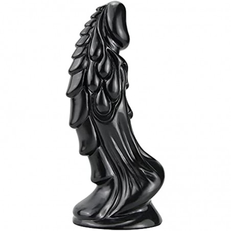 Sex Factory Realistic Dildo, 7.4 Inches Animal Monster Dildo Kirin Penis G-spot Simulation Penis Anal Plug Prostate Massager with Suction Cup Base Sex Toys PVC Black Fetish Femdom Conquer