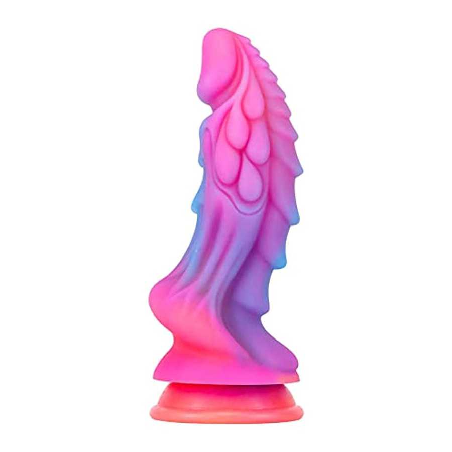 Luminous Dragon Dildo, 8.46 Inch Monster Realistic Dildo, Silicone G Spot Anal Prostate Dildo Anal Plug with Suction Cup Glow in
