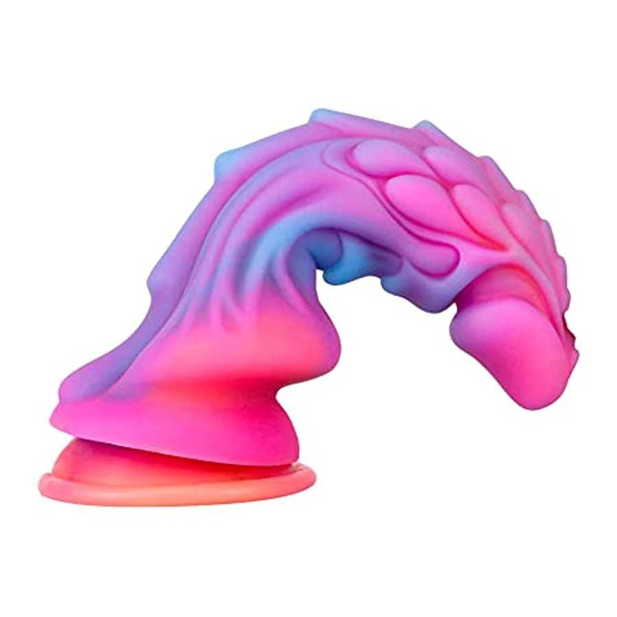 Luminous Dragon Dildo, 8.46 Inch Monster Realistic Dildo, Silicone G Spot Anal Prostate Dildo Anal Plug with Suction Cup Glow in
